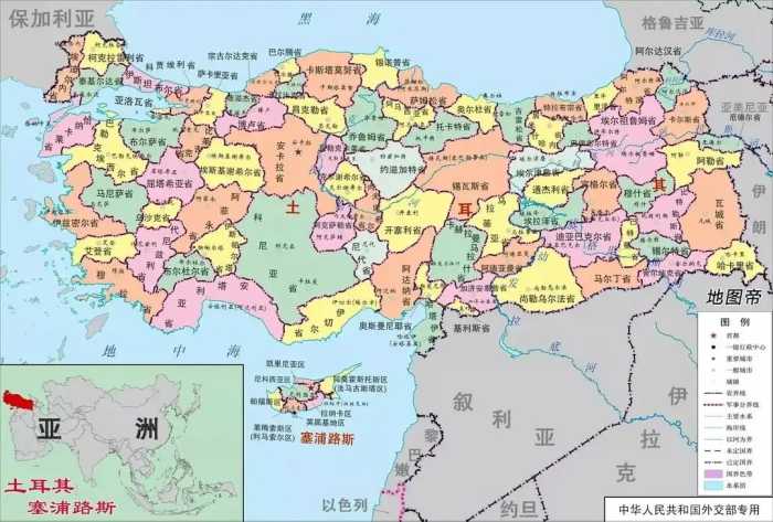 土耳其叙利亚地理位置图